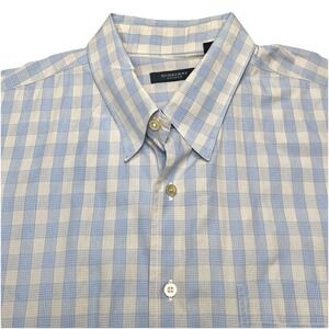 Burberry London Gitman Bros Shirt XL Mens L/S Button Up Blue Plaid